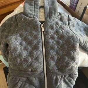Cozy Gray Quilted Kids Jacket
